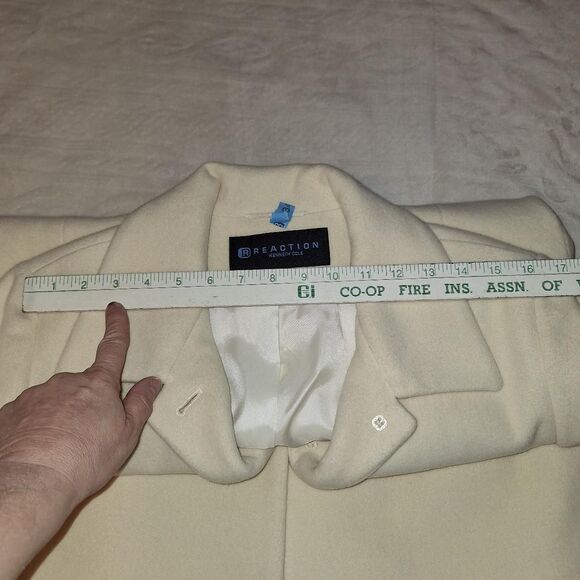 Kenneth-cole Women's Cream Wool Tailored Pea Coat NWOT - Picture 8 of 8